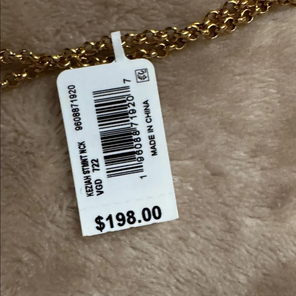 Kendra Scott Keziah Vintage Gold Statement Necklace in Golden Obsidian - Picture 4 of 6